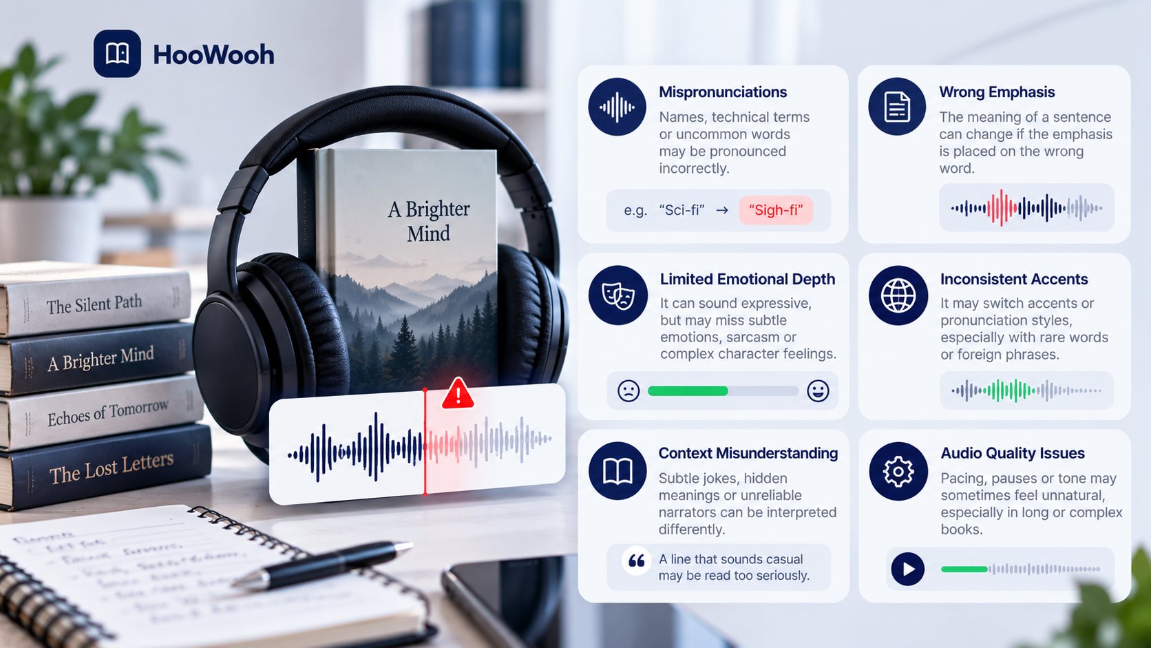 What Can Go Wrong With AI-Generated Audiobooks?