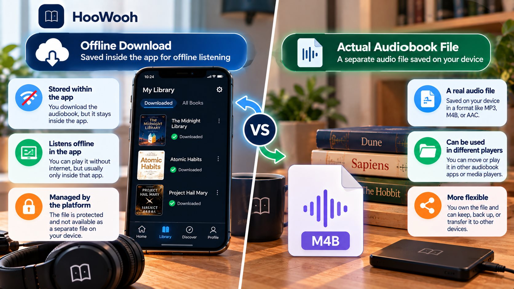 Offline Download vs Actual Audiobook File